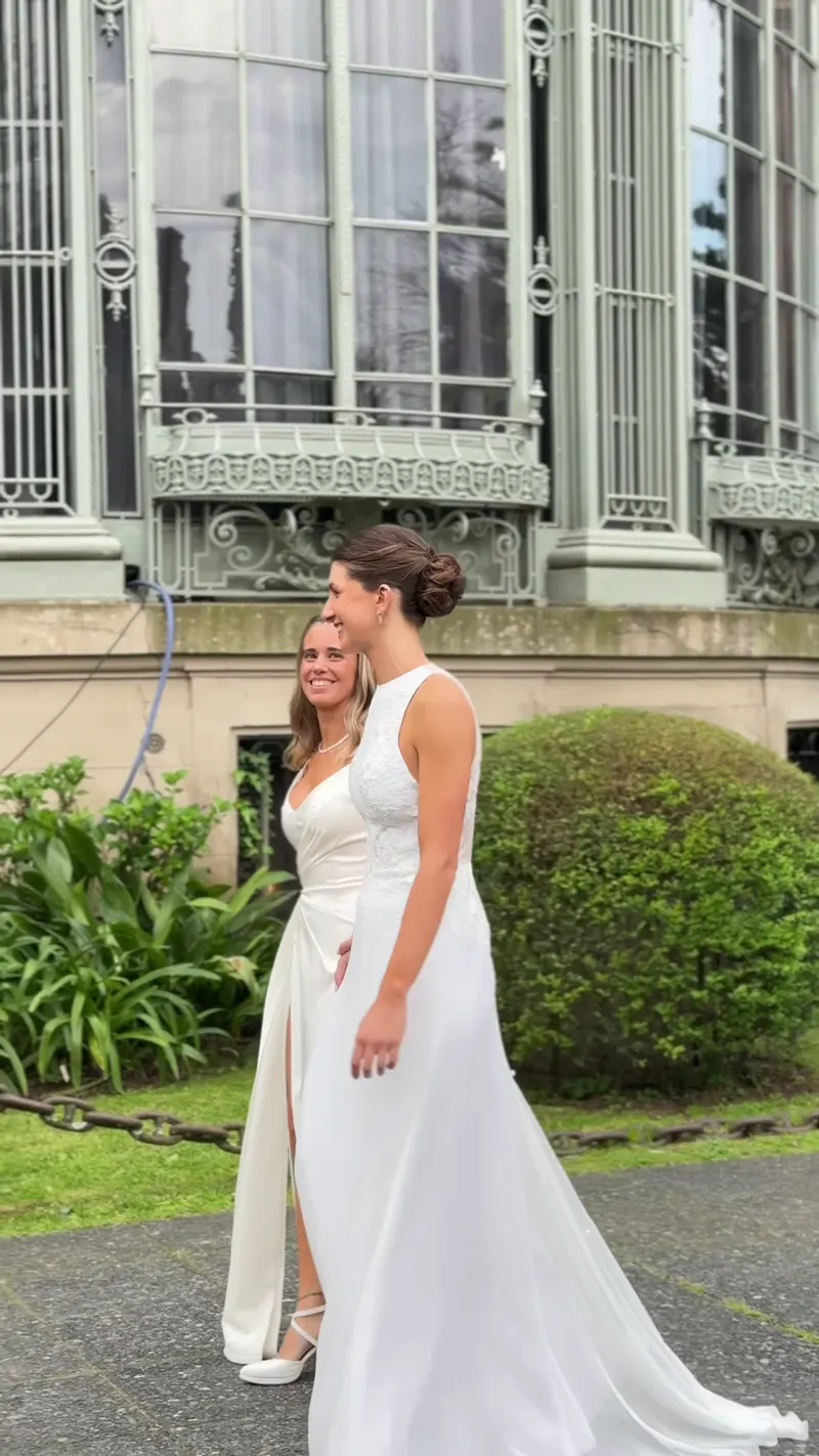First look de las novias antes de la ceremonia